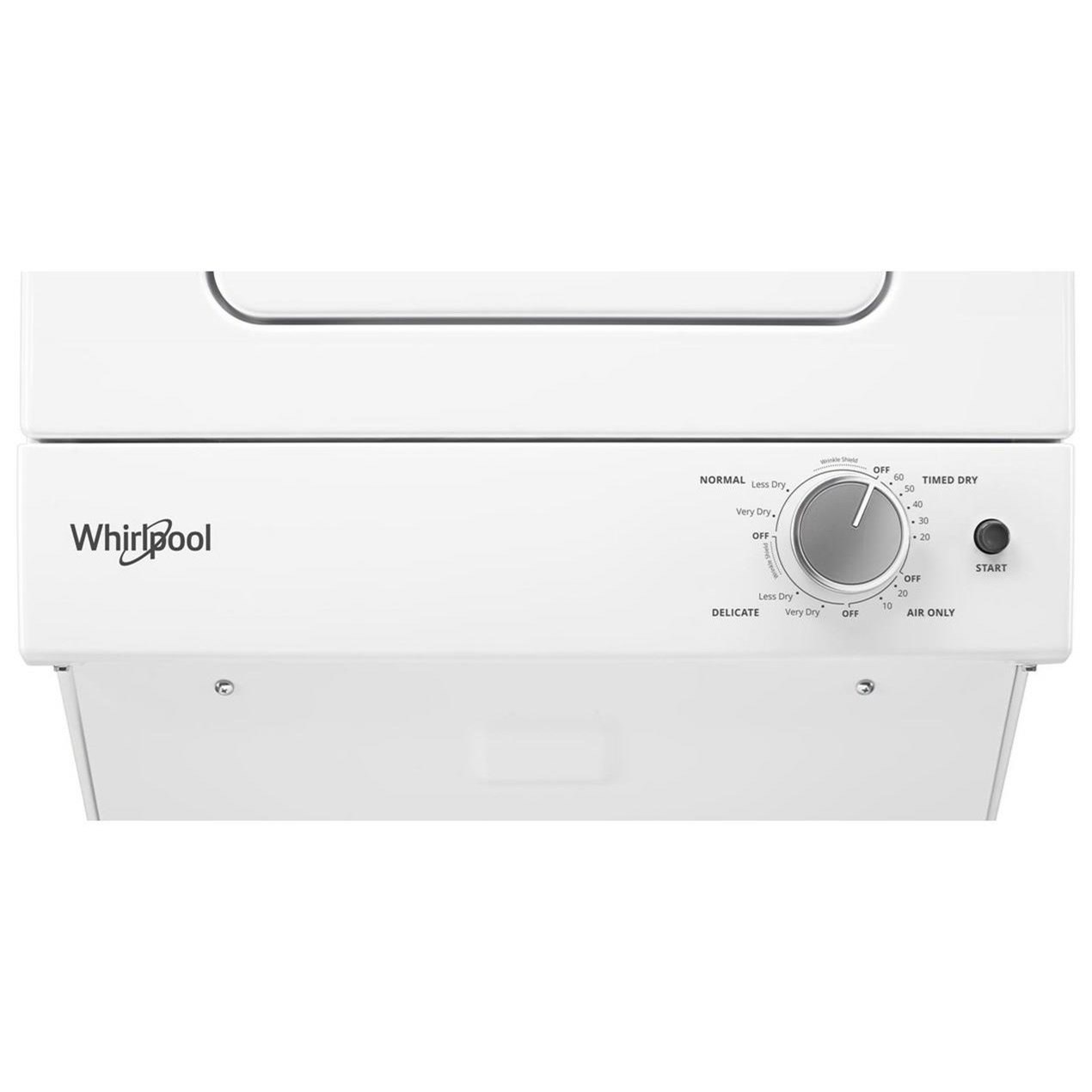 Whirlpool WET4124HW 1.6 Cu. Ft. 120V/20A Electric Stacked Laundry